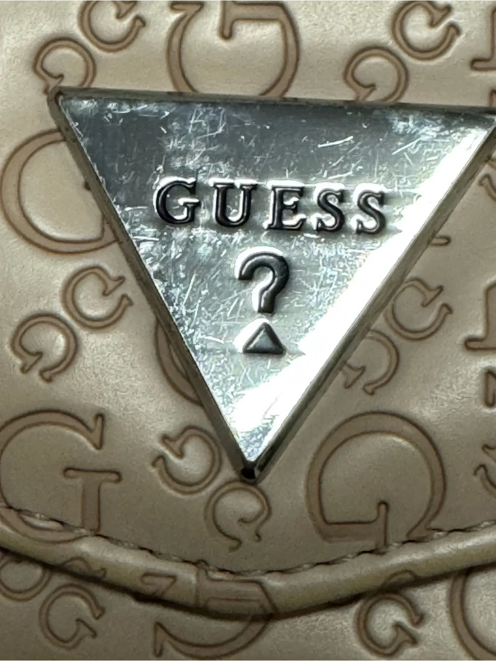 GUESS Blush Pink Monogram Envelope Clutch